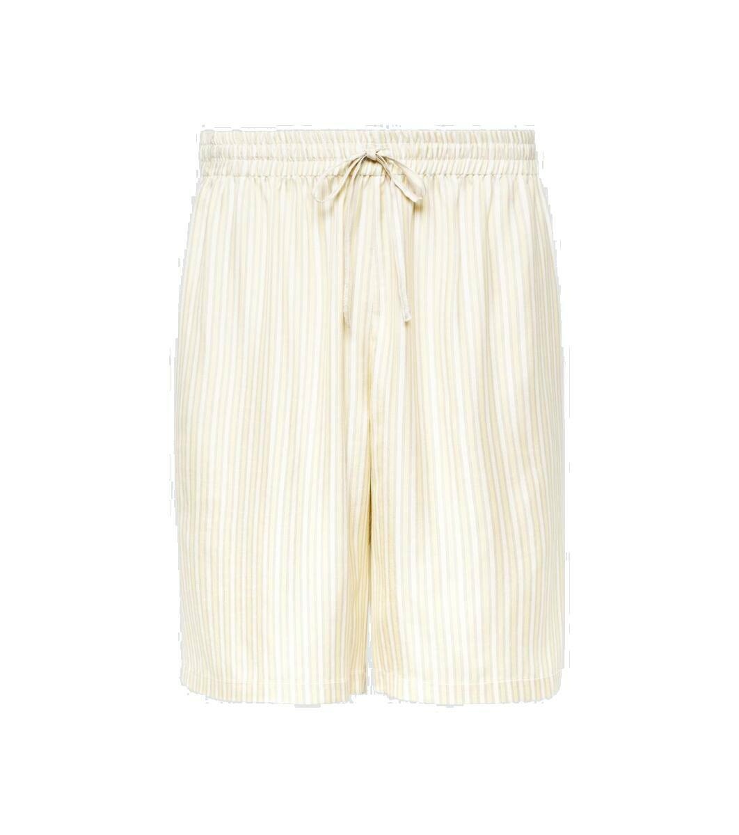 Photo: Le Kasha Striped silk Bermuda shorts