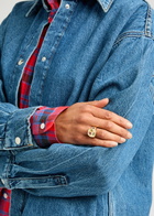 Bleue Burnham Chloroplast 9kt Gold Signet Ring