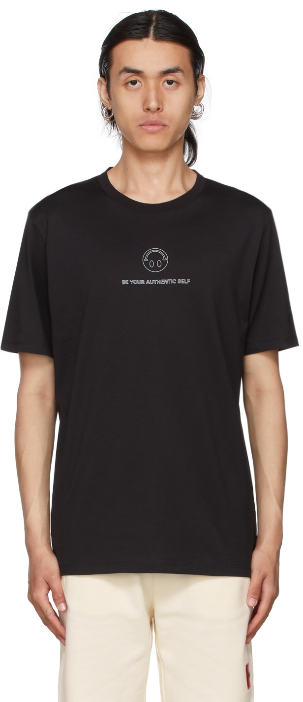 Hugo Black Smiley Deppelin T-Shirt Hugo Boss