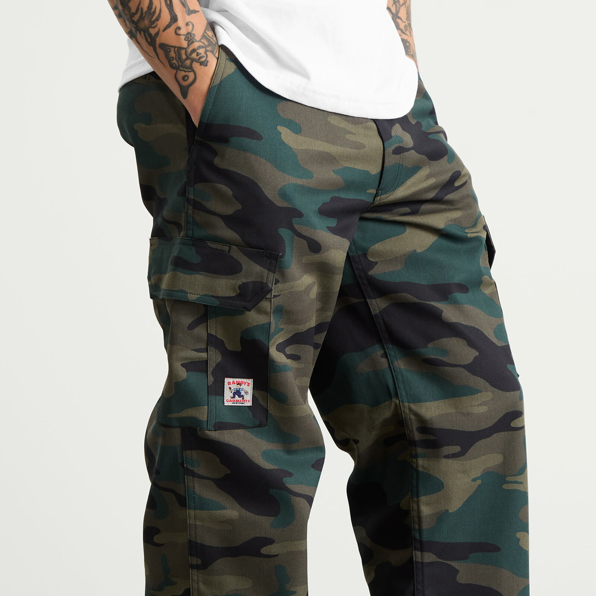 Randy's Garments Men's Randy’s Garments  Cargo Pants in Woodland Camo Twill