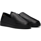 Hugo Black Logo Stamp Loafers