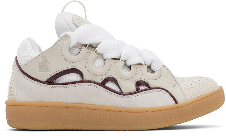 Photo: Lanvin SSENSE Exclusive Beige Curb Leather Sneakers