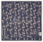 Vivienne Westwood Navy Safety Pin Pocket Square