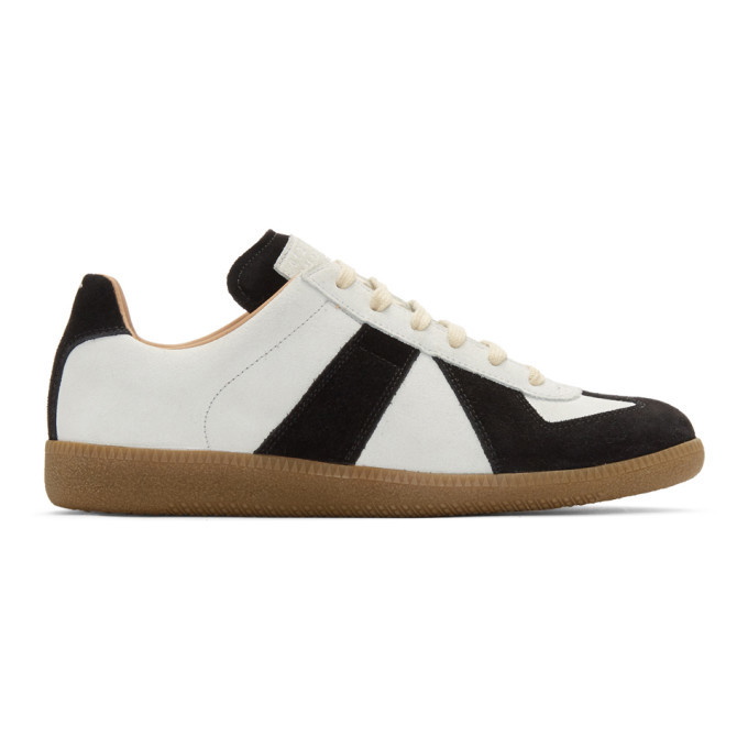 Photo: Maison Margiela Black and White Replica Sock Sneakers