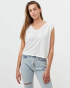Closed Pleated Tank Top White - Womens - Tops & Tanks
