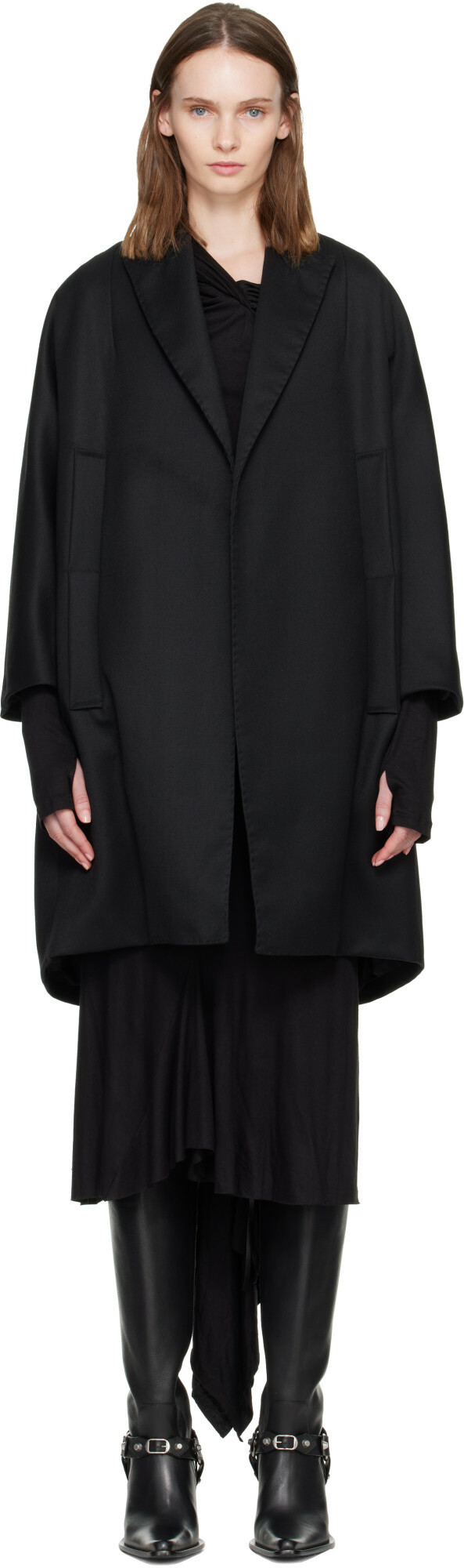 AARON ESH Black Cocoon Coat