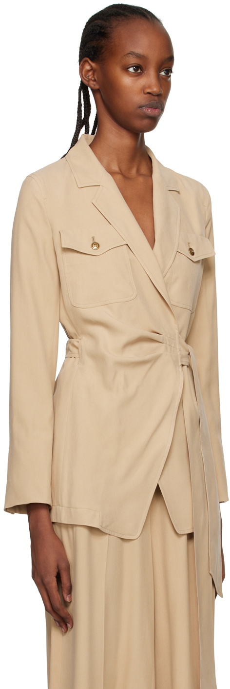 Max Mara Beige Fleur Blazer Max Mara
