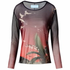 3.Paradis Women's Mesh Round Neck Ladder Shirt in Gradient