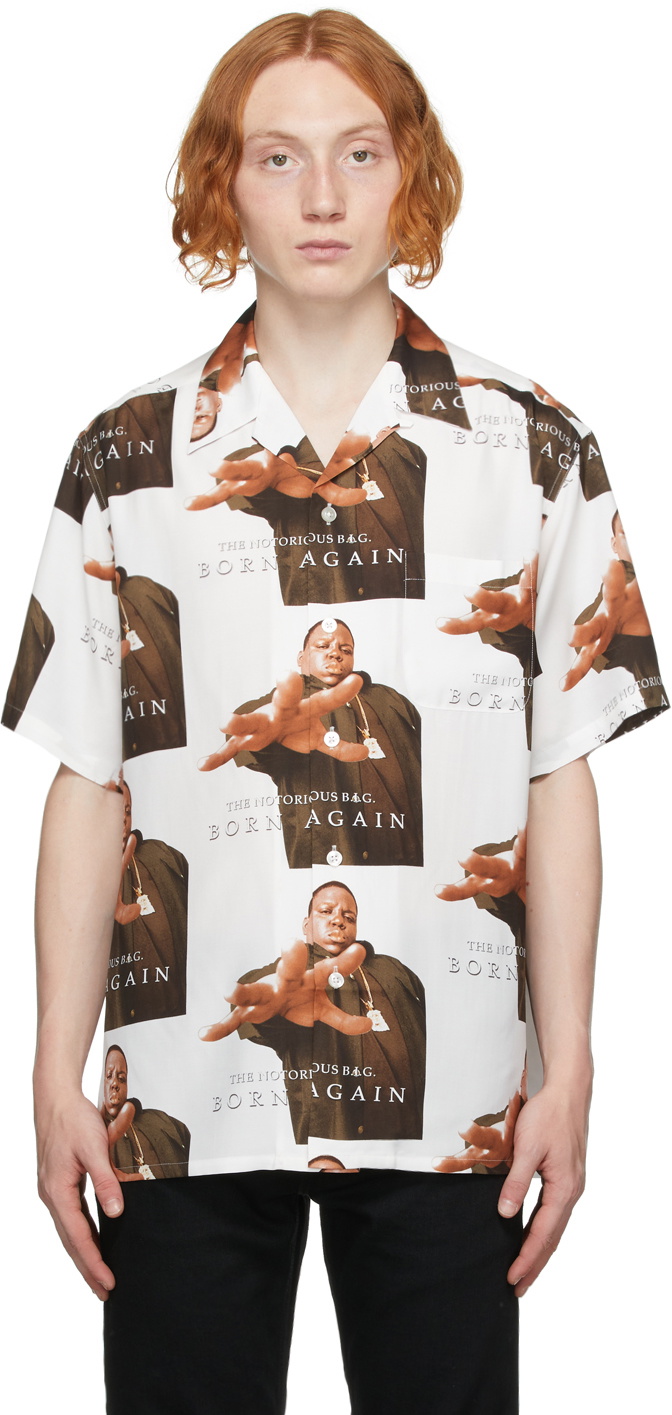 WACKO MARIA White B.I.G. 'Guilty Parties' Short Sleeve Shirt Wacko Maria