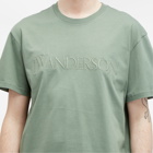 JW Anderson Men's Logo Embroidery T-Shirt in Green