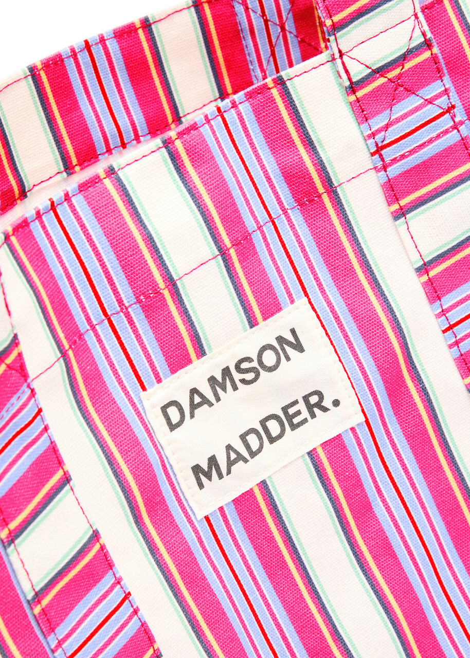 Damson Madder Striped Canvas Tote - Pink - One Size