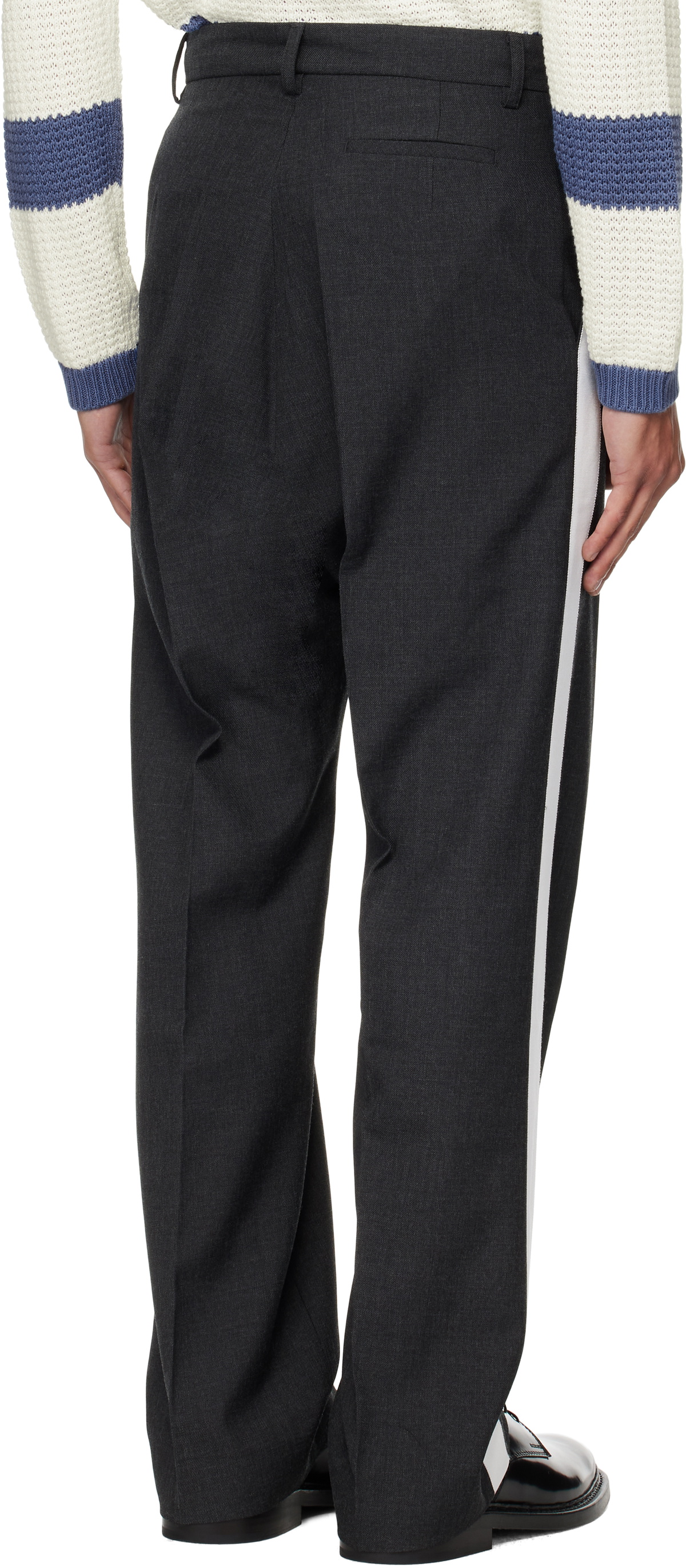 Stefan Cooke Gray Tuxedo Trousers