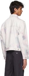 Isabel Marant White & Pink Denim Jeddy Jacket