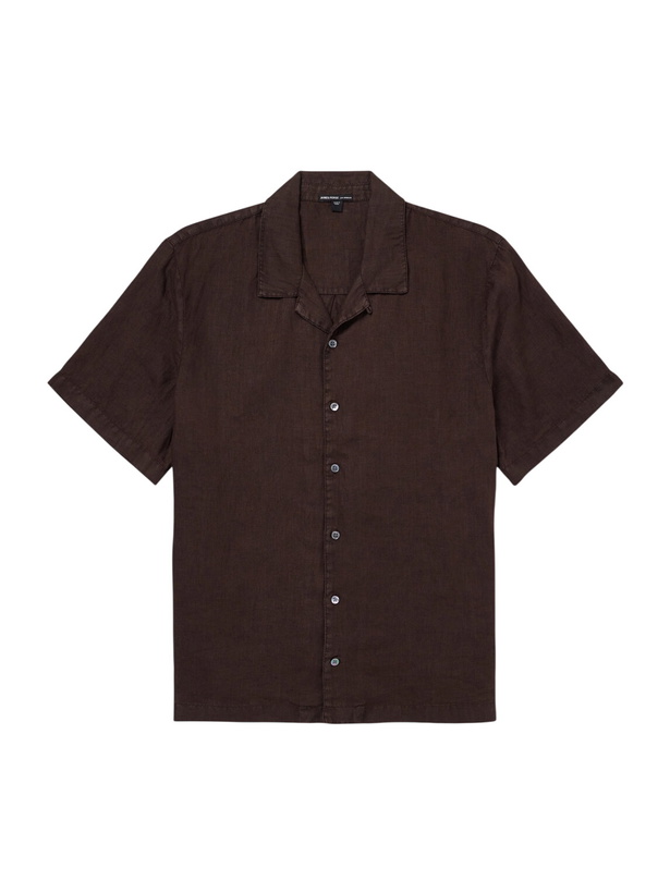 Photo: James Perse - Convertible-Collar Linen Shirt - Brown