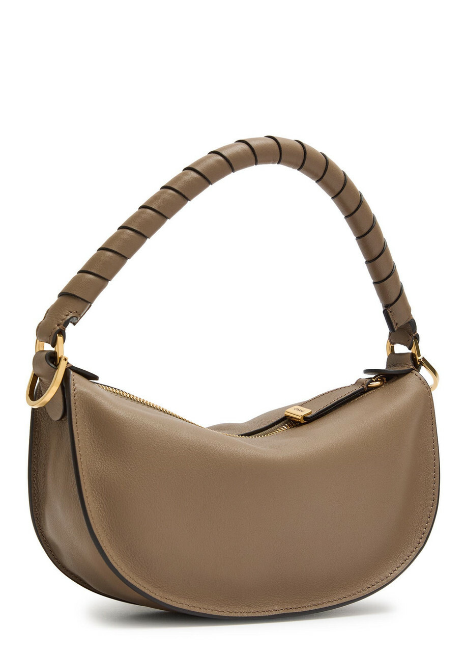 Chloe Marcie Mini Leather Shoulder bag - Taupe - One Size