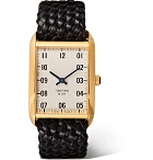 TOM FORD - Quartz 18-Karat Gold and Woven Leather Watch - Men - White