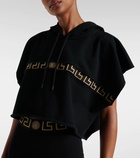 Versace Greca Border jersey cropped hoodie