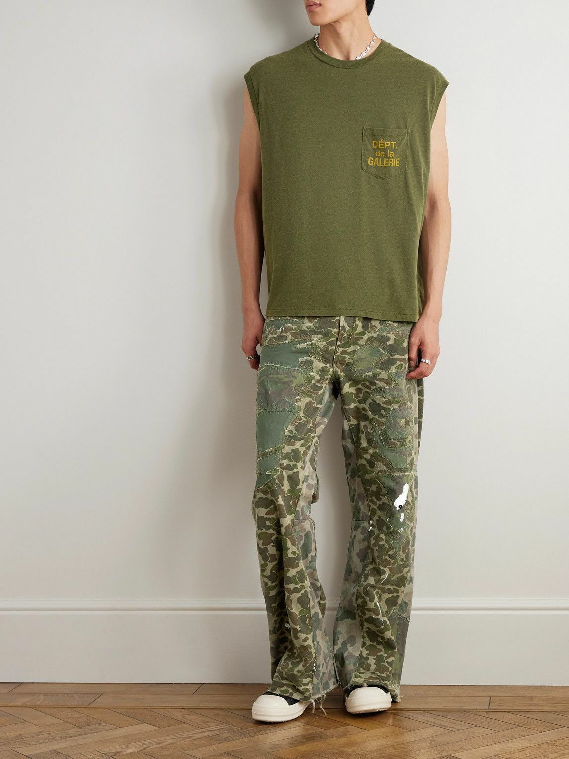 Gallery Dept. - Venura Straight-Leg Patchwork Camouflage-Print Cotton-Canvas Trousers - Green