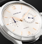 Montblanc - Heritage Chronométrie Twincounter Date Automatic 40mm Stainless Steel and Alligator Watch - Men - White