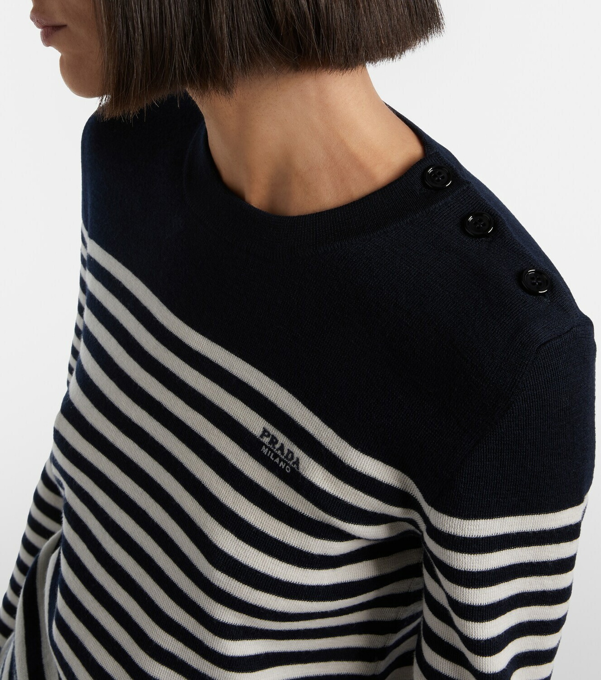Prada Striped virgin wool sweater