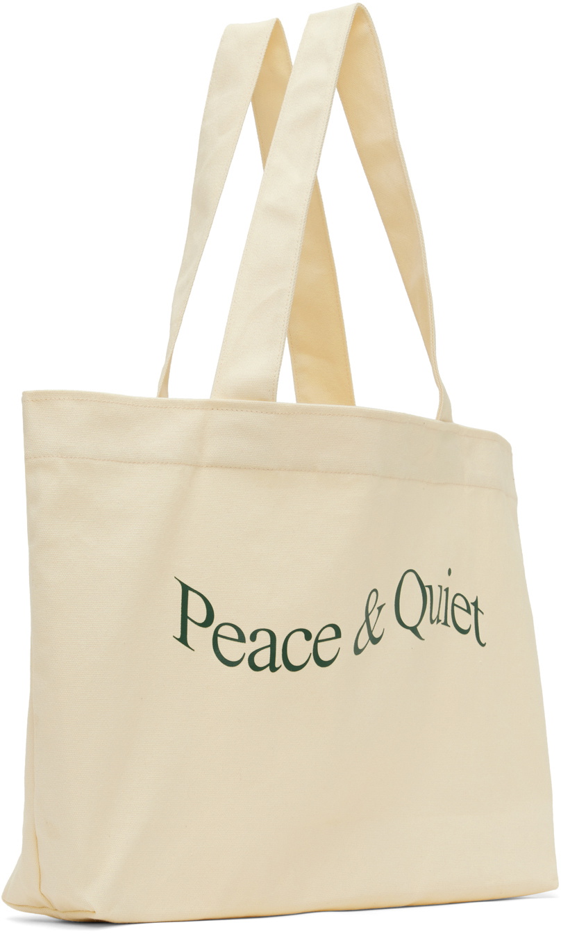 Museum of Peace & Quiet Off-White Wordmark Tote