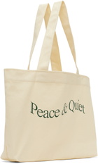 Museum of Peace & Quiet Off-White Wordmark Tote