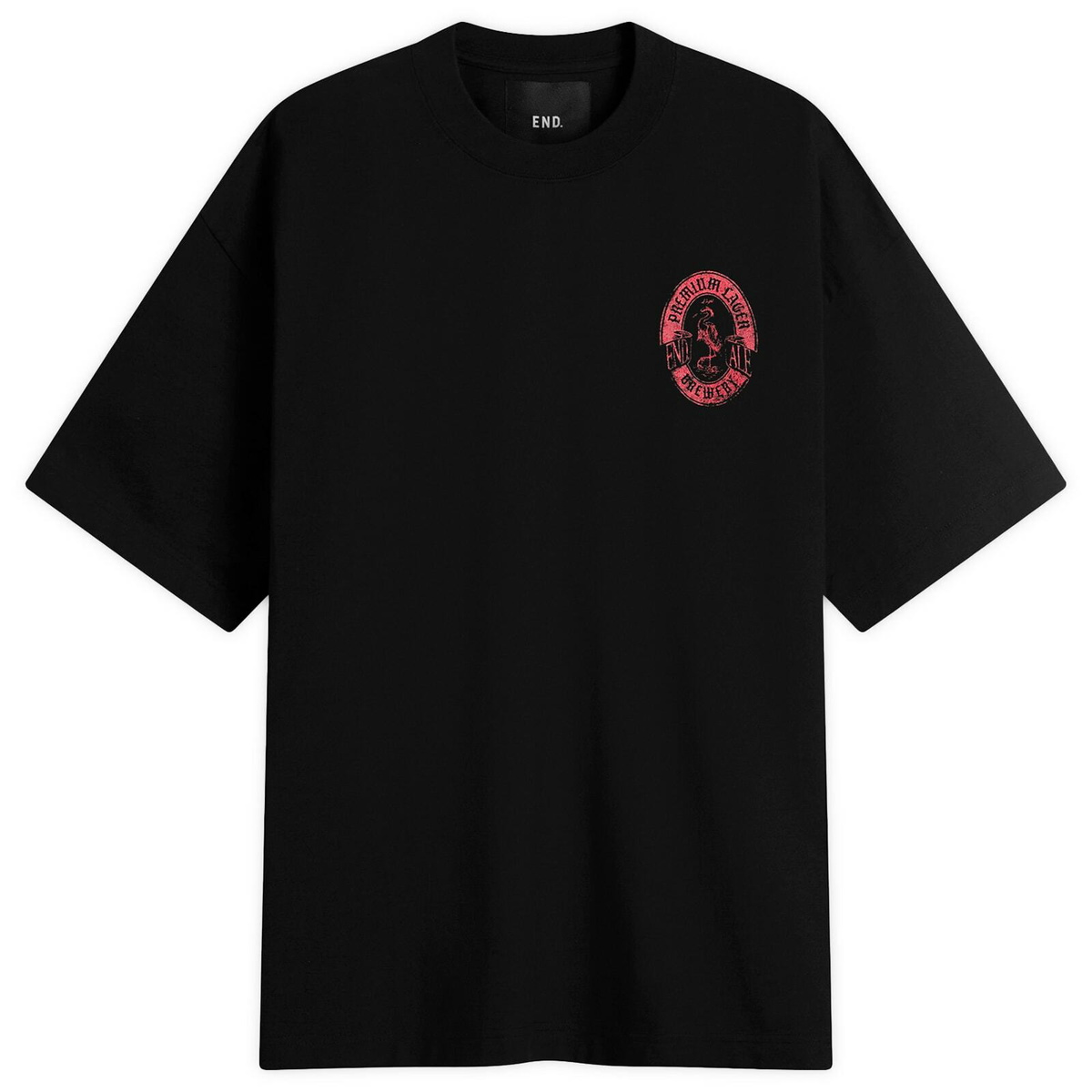 END. Beer Mat T-Shirt in Black