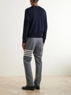 Thom Browne - Milano Stitch Wool, Linen and Cotton-Blend Sweater - Blue