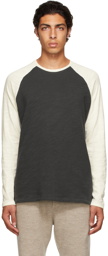 rag & bone Grey & Off-White Classic Raglan Flame T-Shirt