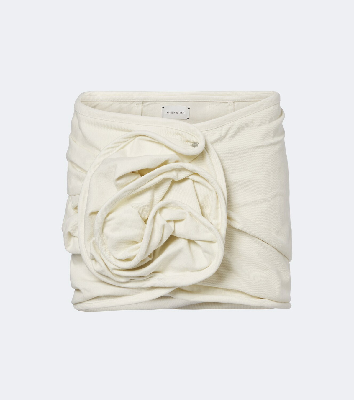 Magda Butrym Floral-appliqué cotton jersey miniskirt