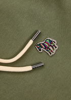 PS Paul Smith Logo-appliqué Hooded Cotton Sweatshirt Khaki