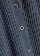 Paige Royce Frill Cotton-blend Cardigan Navy