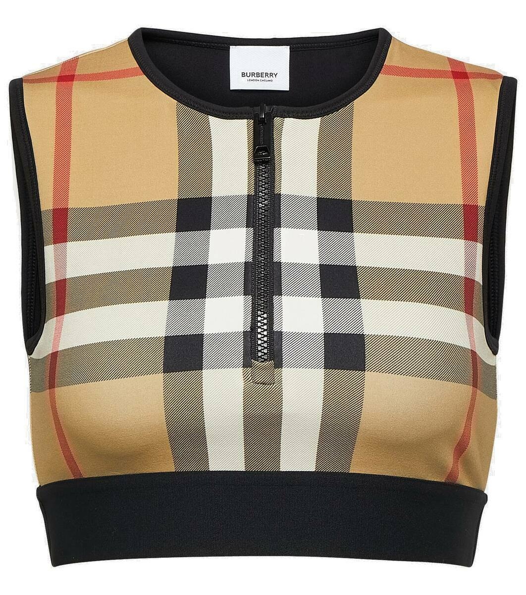 Photo: Burberry Burberry Check jersey crop top