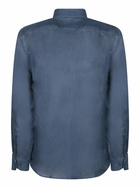 120% Lino Slim Fit Faded Blue Linen Shirt