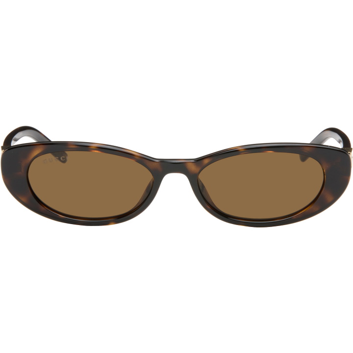 Photo: Gucci Brown G String Cat Eye Sunglasses