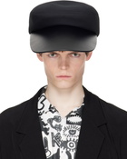Comme des Garçons Homme Plus Black Hizume Edition Faux-Leather Cap