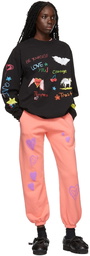 Kids Worldwide SSENSE Exclusive Pink & Purple All Over Heart Print Lounge Pants