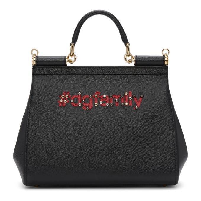 Dolce & Gabbana SICILY Bag with DG Family Motive Black