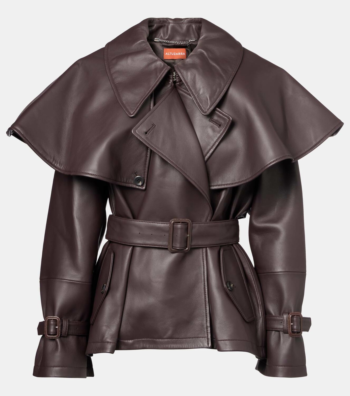 Altuzarra Tim caped leather jacket Altuzarra