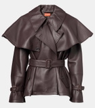 Altuzarra Tim caped leather jacket