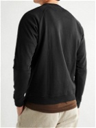 Folk - Rivet Loopback Cotton-Jersey Sweatshirt - Black