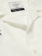 Portuguese Flannel - Camp-Collar Embroidered Cotton-Poplin Shirt - White