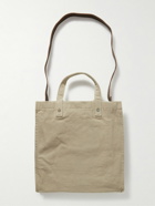 RRL - Leather-Trimmed Logo-Print Cotton-Canvas Tote Bag