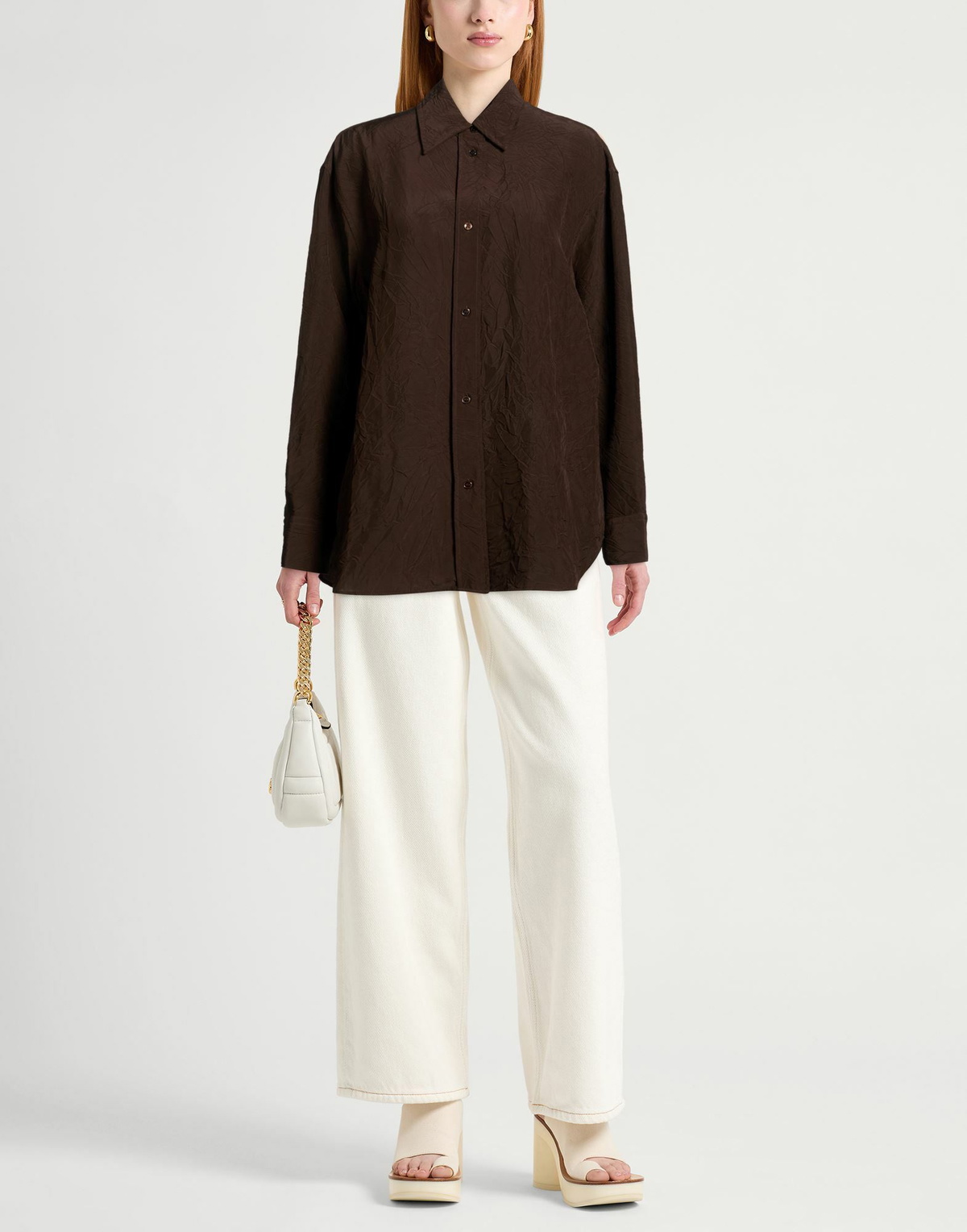 Studio Nicholson Womens Shirt Chocolate in Brown