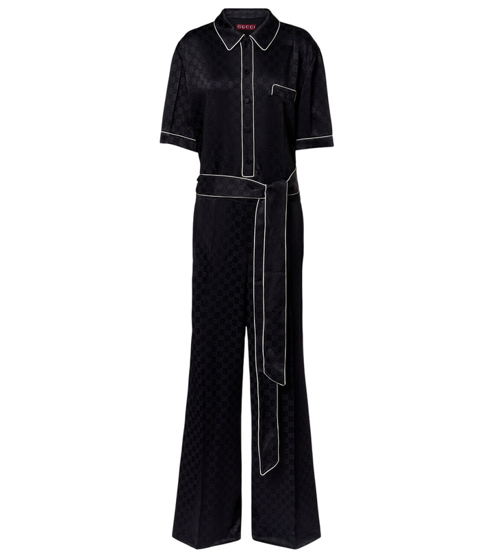 Photo: Gucci Hammered GG satin jumpsuit