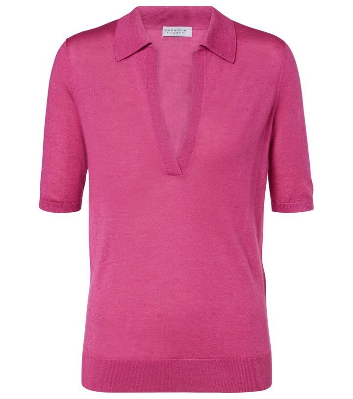 Photo: Gabriela Hearst Frank cashmere and silk polo shirt
