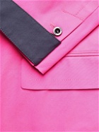 Sacai - Gabardine-Trimmed Unstructured Cotton-Canvas Blazer - Pink