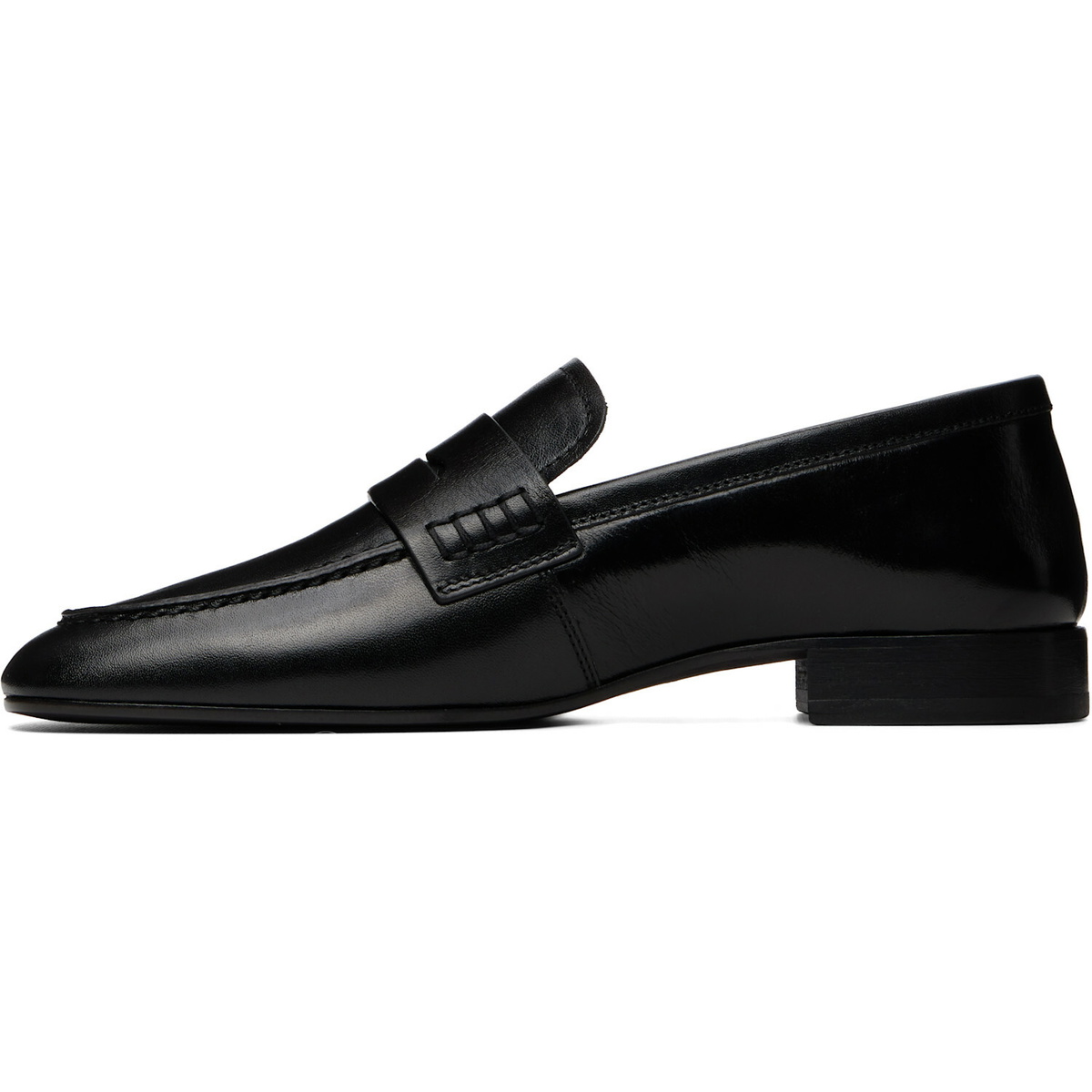 Dries Van Noten Black Leather Loafers