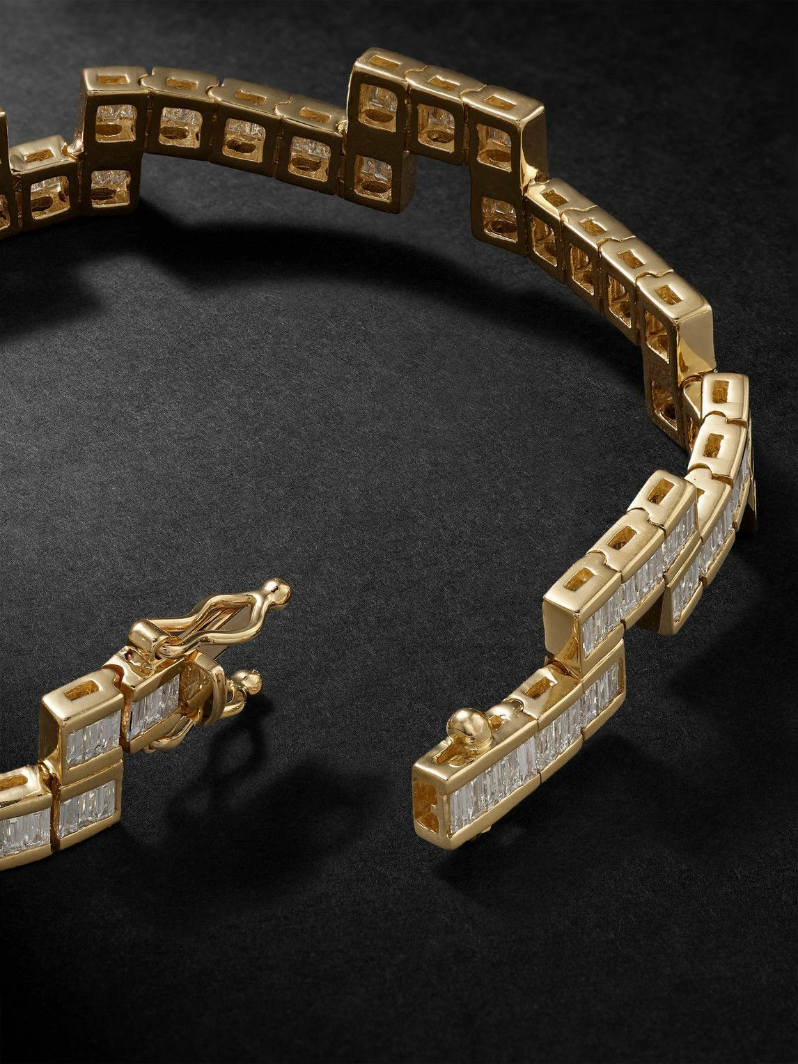 KOLOURS JEWELRY - Tetris 18-Karat Gold Diamond Bracelet - Gold