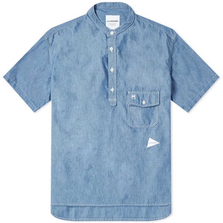 Photo: And Wander Popover Shirt Blue